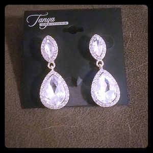 Fake diamond earrings
